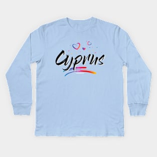 Cyprus Love Kids Long Sleeve T-Shirt